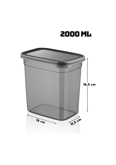 Nandy Home Jumbo Boy Tablet + Deterjan Saklama Kabı 2'li Set Antrasit 2000 ML