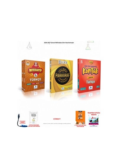 Paraf 8. Sınıf Sözel Mantık Ve Paragraf, Türkçe 3 Kitap Seti