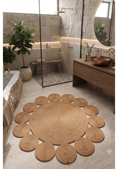 Villadia Home Textile Jüt Hasır Yuvarlak Kilim Halı Yolluk Dekoratif Örgü Halı Doğal Görünümlü Bohem Kilim Salon Oturma Odası Balkon Mutfak Yatak Odası Koridor 7249bambu Villadia Home Textile Jüt Hasır Yuvarlak Kilim Halı Yolluk Dekoratif Örgü Halı Doğal Görünümlü Bohem Kilim Salon Oturma Odası Balkon Mutfak Yatak Odası Koridor 7249bambu