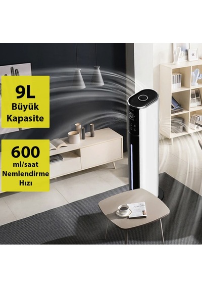Tüm Ev İçin 9 Litre Büyük Boy Hava Nemlendirici Humidifer Bebek Ve Çocuklar İçin Uv Karbon Hava Temizleme