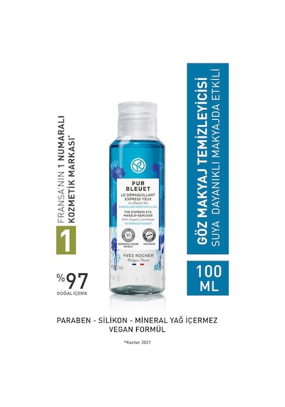 Yves Rocher Pur Bleuet Ekspres Göz Makyaj Temizleyici 100 ML