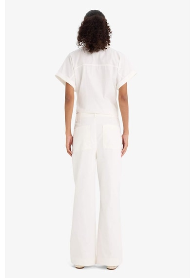 Defacto Wide Leg Cepli Yüksek Bel Gabardin Pantolon F1649ax25auer105 Ekru