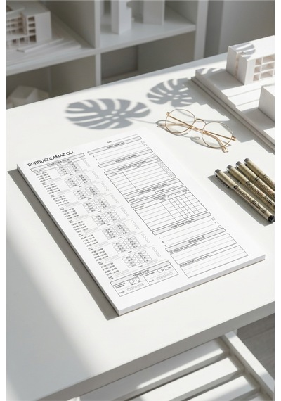 Pomodoro Ders Çalışma Planlayıcı - A4 Ebat - 30 Yaprak - Günlük Planlayıcı - Daily Planner Diğer