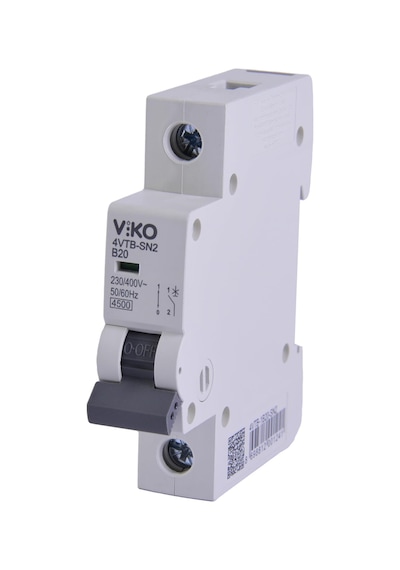 Viko 4vtb-1b20 Otomatik Sigorta 4,5ka B Tipi 1 Kutup 20a 10