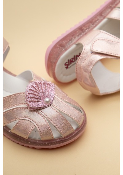 Dilimler Ayakkabı Şirinbebe Ortopedik Kız Çocuk Sandalet Pembe Yelpaze Detaylı Önü Kapalı-4718 Dilimler Ayakkabı Şirinbebe Ortopedik Kız Çocuk Sandalet Pembe Yelpaze Detaylı Önü Kapalı-4718