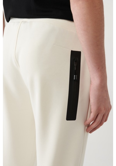 Avva Erkek Ekru Soft Touch Fermuar Paçalı Regular Fit Jogger Eşofman Altı A41y3401 Ekru