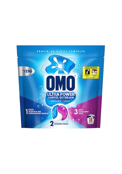 4 Adet Omo Ultra Power Kapsül Çamaşır Deterjanı 18 Yıkama Diğer