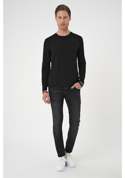 Efor Ts 887 Slim Fit Siyah T-shirt Siyah