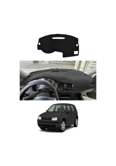 Volkswagen - Golf 4 1997-2006 Uyumlu Torpido Koruma Kılıfı - Siyah Şeritli
