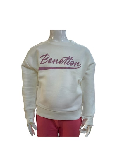Benetton Kız Çocuk Ekru Sweatshirt Ekru