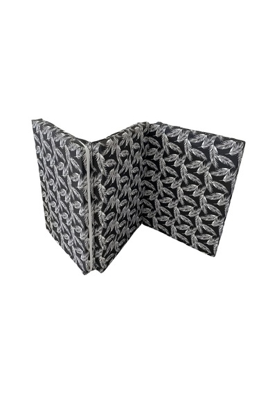 Katlanır Sünger Yatak 70x180x6cm Siyah Tüy Minder Yatak Fermuarlı
