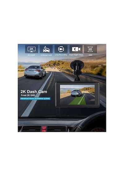 Araç İçi Kamera 2 Kameralı Uhd 4k+2k Ips Hd Ekran Wifi Li Gece Görüşlü Araç Kamerası Car Dvr Dashcam