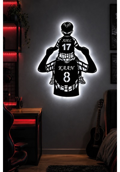 Led Işıklı Kişiye Özel Baba Oğul Futbol Temalı Duvar Dekoru İsim Ve Numara Baskılı Tablo Babalar Günü Hediyesi Beyaz - 929443128 Led Işıklı Kişiye Özel Baba Oğul Futbol Temalı Duvar Dekoru İsim Ve Numara Baskılı Tablo Babalar Günü Hediyesi Beyaz - 929443128