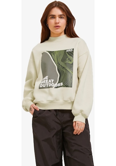 Jjxx Jxella Loose Crew Ls Swt Kadın Beyaz Sweatshirt 12241324-white Beyaz