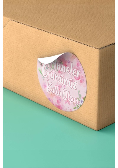 Anneler Gününüz Kutlu Olsun Sticker 3x3cm St2368 Çok Renkli