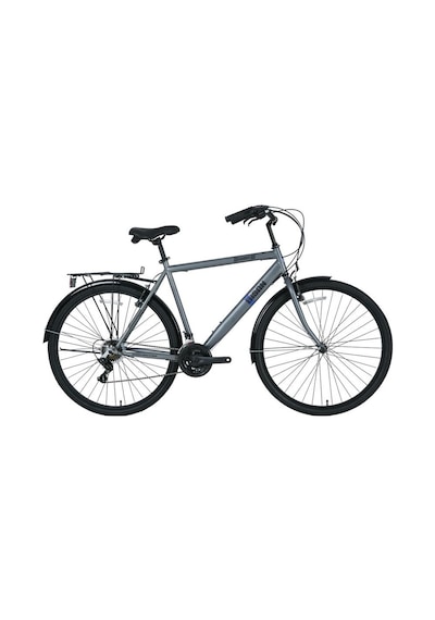 Bisan Hardy Erkek Şehir Bisikleti 55cm V 28 Jant 21 Vites Parlak Gri Siyah Mavi Gri