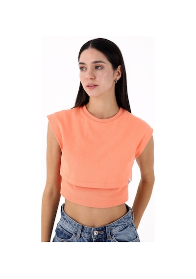 Scorp Spell Kadın Crop Tişört Sardunya Gri