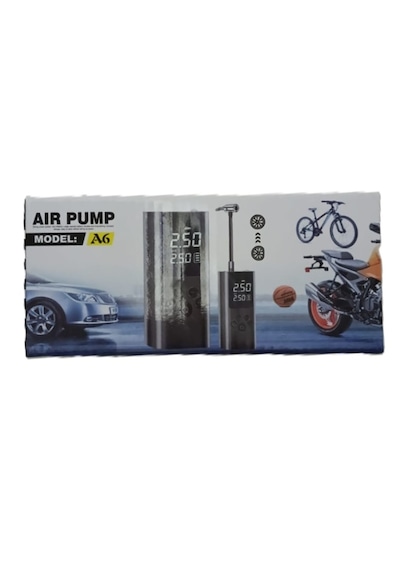 A6 Pompa Kablosuz Taşınabilir Kompresör Mini Oto Kiti, Lastik, Top, Havuz İçin Şişirme Air Pump