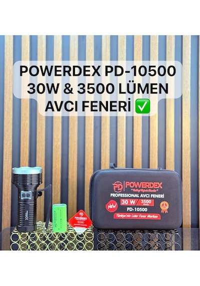 Powerdex Pd-10500 Profesyonel Avcı Feneri 30w,3500 Lümen,su Geçir