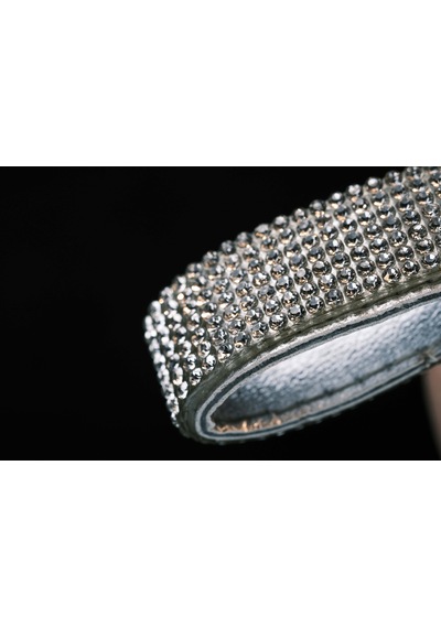 Gümüş Swarovski Taşlı Anahtarlık