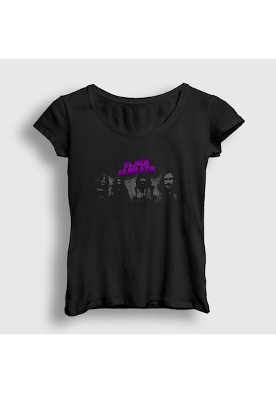 Presmono Kadın Members Black Sabbath T-shirt Siyah