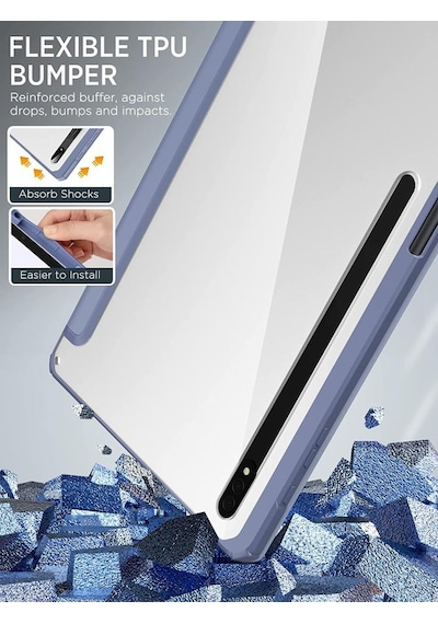 Samsung Galaxy Uyumlu Tab S9 Fe / S9 11inç Kılıf Grafiti Şeffaf Kalem Bölmeli X710 X716 X718 X510 X516