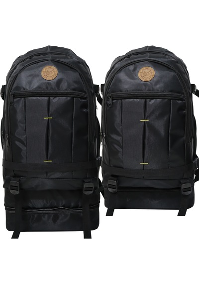 Season Mountaıner 90 Litre Körüklü Dağcı Unisex Sırt Çantası Büyük Hacimli Kamp & Outdoor Çanta Siyah