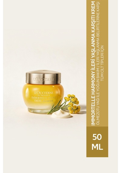 Immortelle Divine Yaşlanma Karşıtı Krem, Ölmezotu Yağı İçeren, 50 Ml