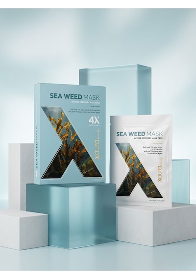 Xaura Beauty Seaweed Mask Doğal Deniz Yosunu Özlü Canlandırıcı Ve Onarıcı Kağıt Yüz Maskesi 4'lü