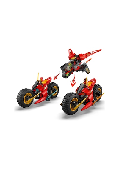 LEGO® NINJAGO® Ninja Savaş Aracı 71844 - 8 Yaş ve Üzeri Çocuklar için 3’ü 1 Arada Oyuncak Yapım Seti (561 Parça)