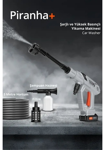 Pcw-7918 Şarjlı Ve Yüksek Basınçlı Araba Yıkama Makinesi