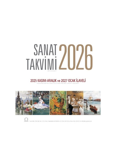 Sanat Takvimi 2026 Duvar Takvimi Ciltli Angora Yayıncılık