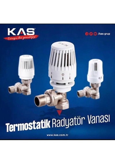 Kas Köşe Termostatik Vana