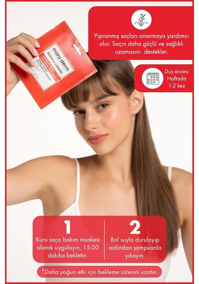 Lexroo Duş Öncesi Saç Maskesi, Biotin Ve Keratin, Yoğun Onarıcı, 50 Ml