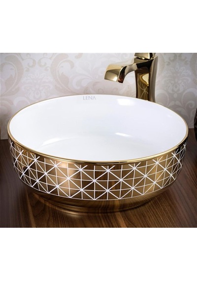 Eva Banyo Lena E-8114 Tezgah Üstü Porselen Lavabo