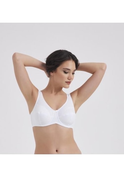 Pierre Cardin Moonlight 2117 Beyaz Pamuklu Balenli Toparlayıcı Sütyen Beyaz