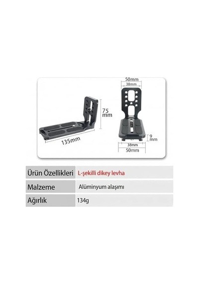 Arca Swiss Uyumlu Alüminyum Alaşım Kamera L Braket, 1/4 Ayarlanabilir Tripod Aparatı, Dikey Yatay Çekim, Nikon Fujifilm İle Uyumlu Profesyonel Stüdyo Kamera Aksesuarı, H22, Siyah Arca Swiss Uyumlu Alüminyum Alaşım Kamera L Braket, 1/4 Ayarlanabilir Tripod Aparatı, Dikey Yatay Çekim, Nikon Fujifilm İle Uyumlu Profesyonel Stüdyo Kamera Aksesuarı, H22, Siyah