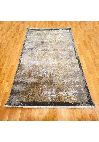 Madalyon Desenli 160 X 230 Yün Halı Gri