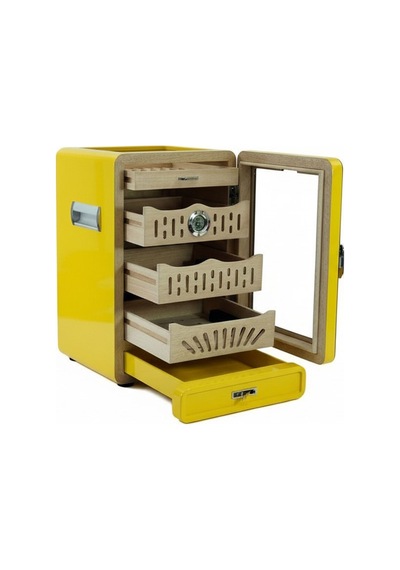 Cigarloong Camlı 4 Çekm.puro Kutusu Humidor Sarı 150's
