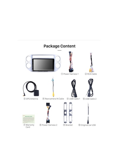 Vw Tıguan 2010+ Multimedya Navigasyon Usb Kamera Carplayer