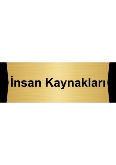 Insan Kaynakları 5x20cm Altın Renk Metal Yönlendirme Levhası