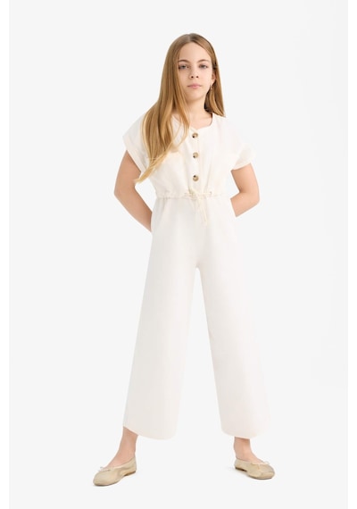 DeFacto Kız Çocuk Gabardin Kısa Kollu Tulum D9308A825SMER233