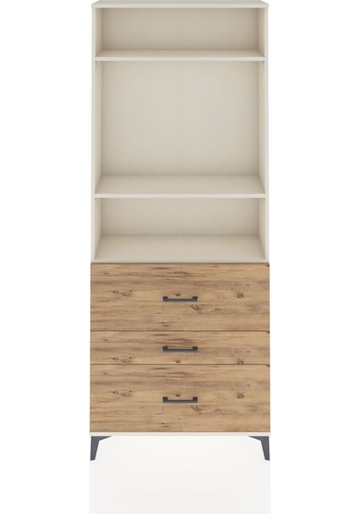 Arges Dolap 3 Raflı 3 Çekmeceli 88x30x221 Aytaşı-çam Aytaşı