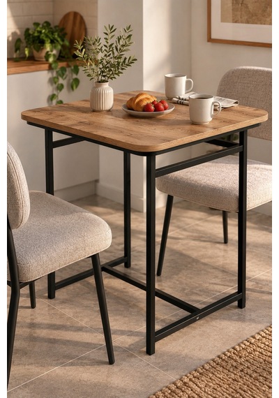 Sulorahome Kahverengi Suntalam Mutfak Masası Metal Ayaklı 72x52 Cm Açık Kahverengi Sulorahome Kahverengi Suntalam Mutfak Masası Metal Ayaklı 72x52 Cm Açık Kahverengi
