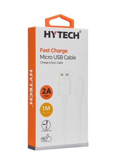 Hytech Hy-X83 1M 2A Micro Usb Beyaz Şarj Kablosu