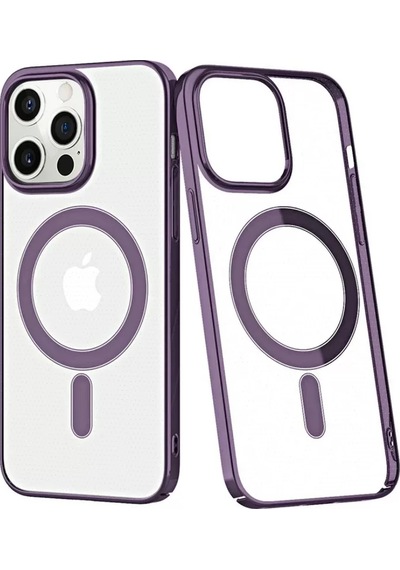 Newface Apple İphone 13 Pro Max Kılıf Element Magneticsafe Sert Kapak - Derin Mor