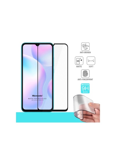 Microsonic Xiaomi Redmi 9a Seramik Matte Flexible Ekran Koruyucu Siyah