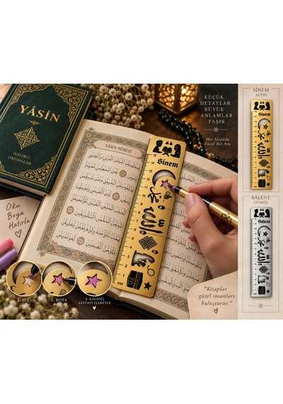 Kişiye Özel Yeni Nesil Kitap Ayracı Dini Semboller