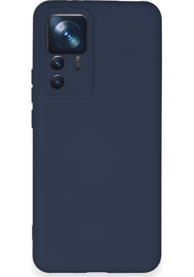 Xiaomi Mi 12t Pro İçi Kadife Kaplı Esnek Silikon Kapak Ryc/ Nano Lansman Lacivert