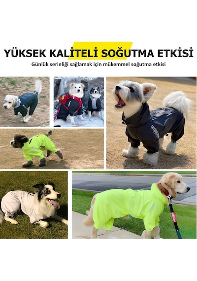 Fonksiyonel Fermuarlı Tulum Rüzgarlık Yağmurluk Köpek Kıyafeti